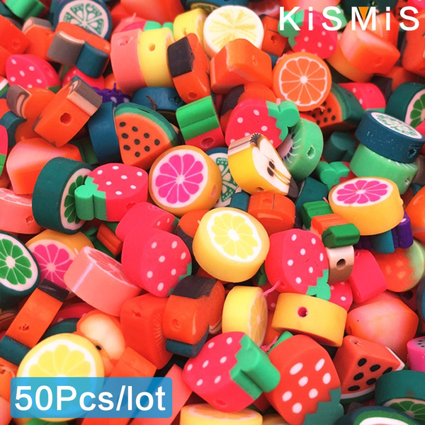 50/100/200Pcs 10mm Mixed Color Beads Kismis Polymer Clay Beads